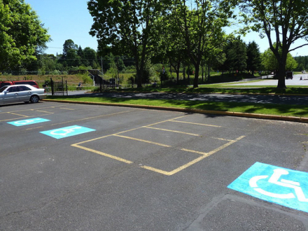 Option 1 - accessible spaces at Oaks Amusement Park